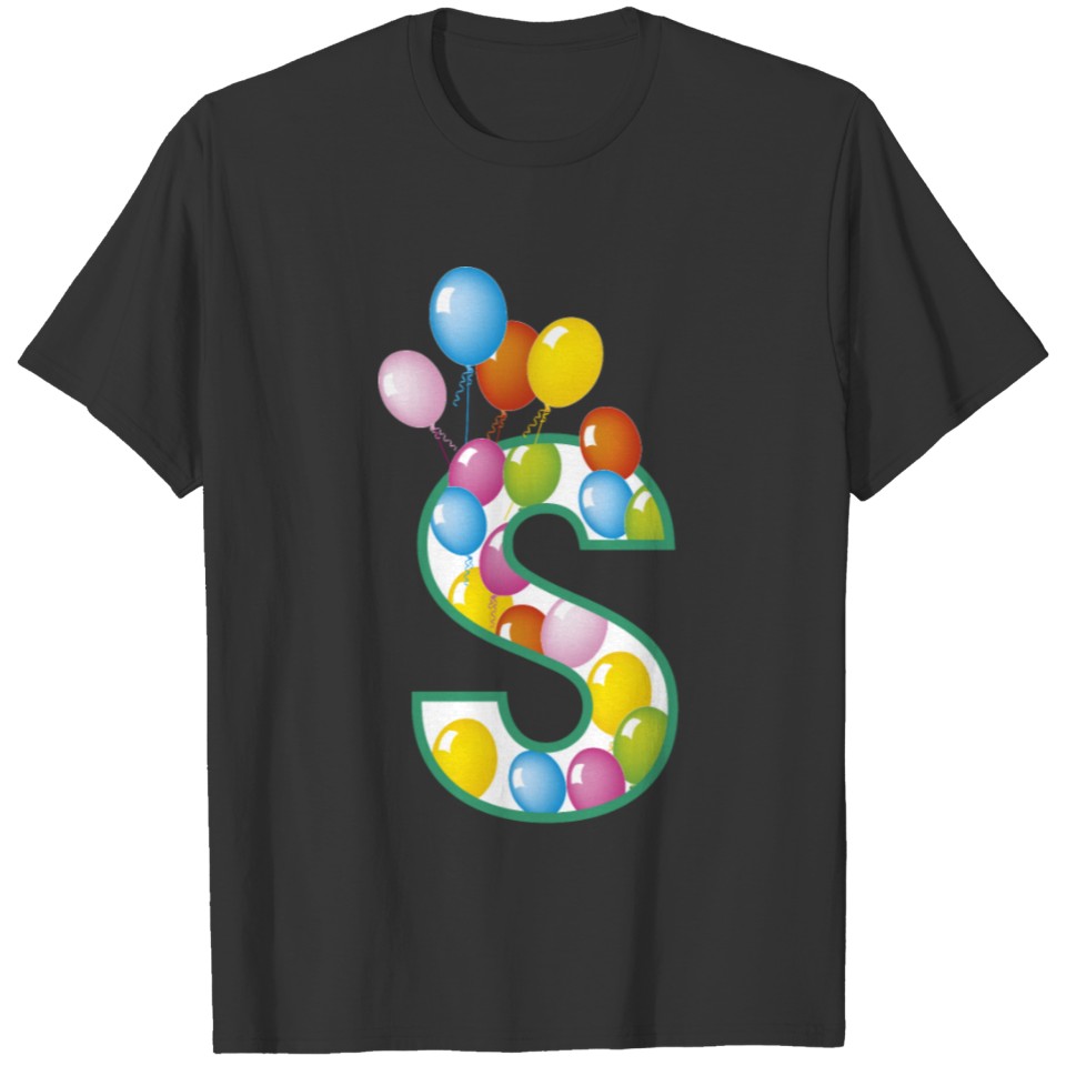 letter S ballons T-shirt