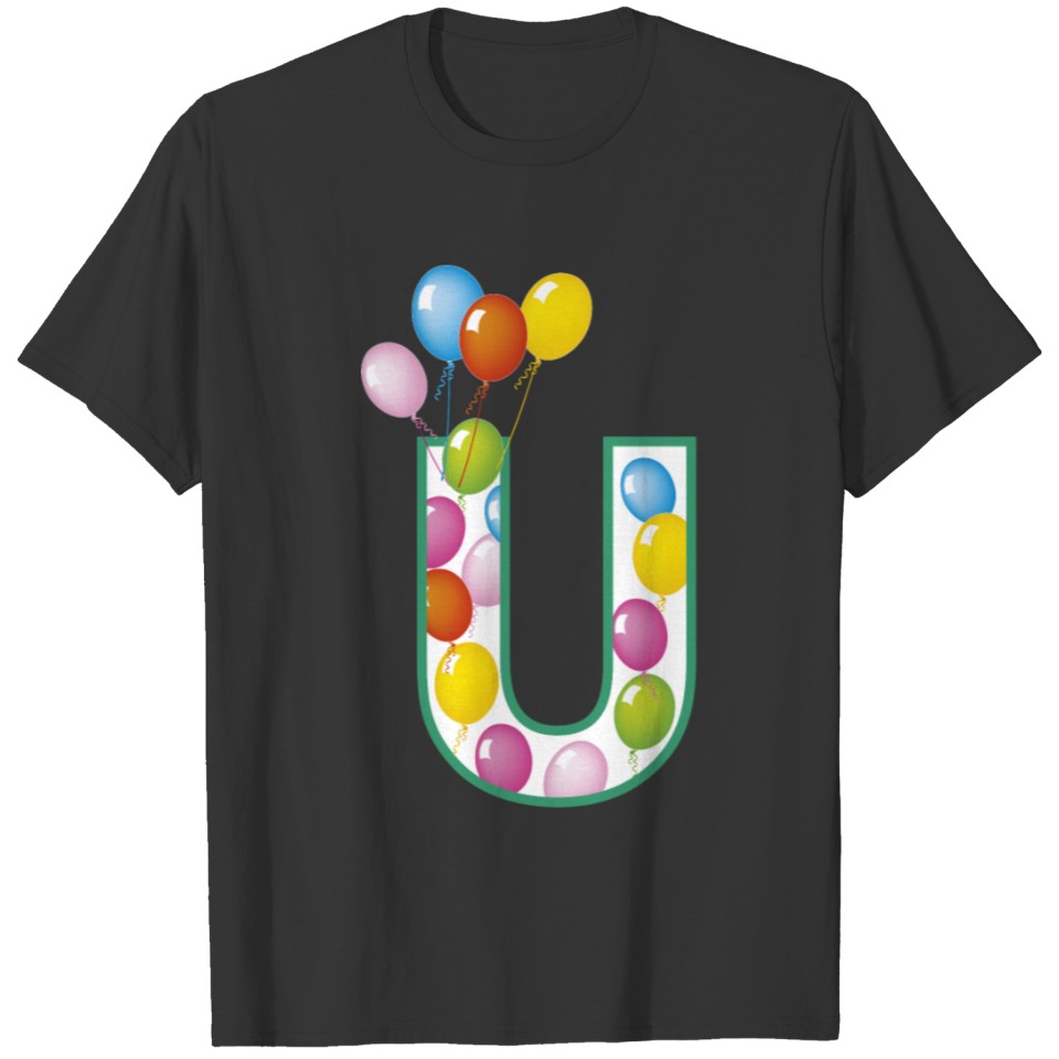 letter U ballons T-shirt