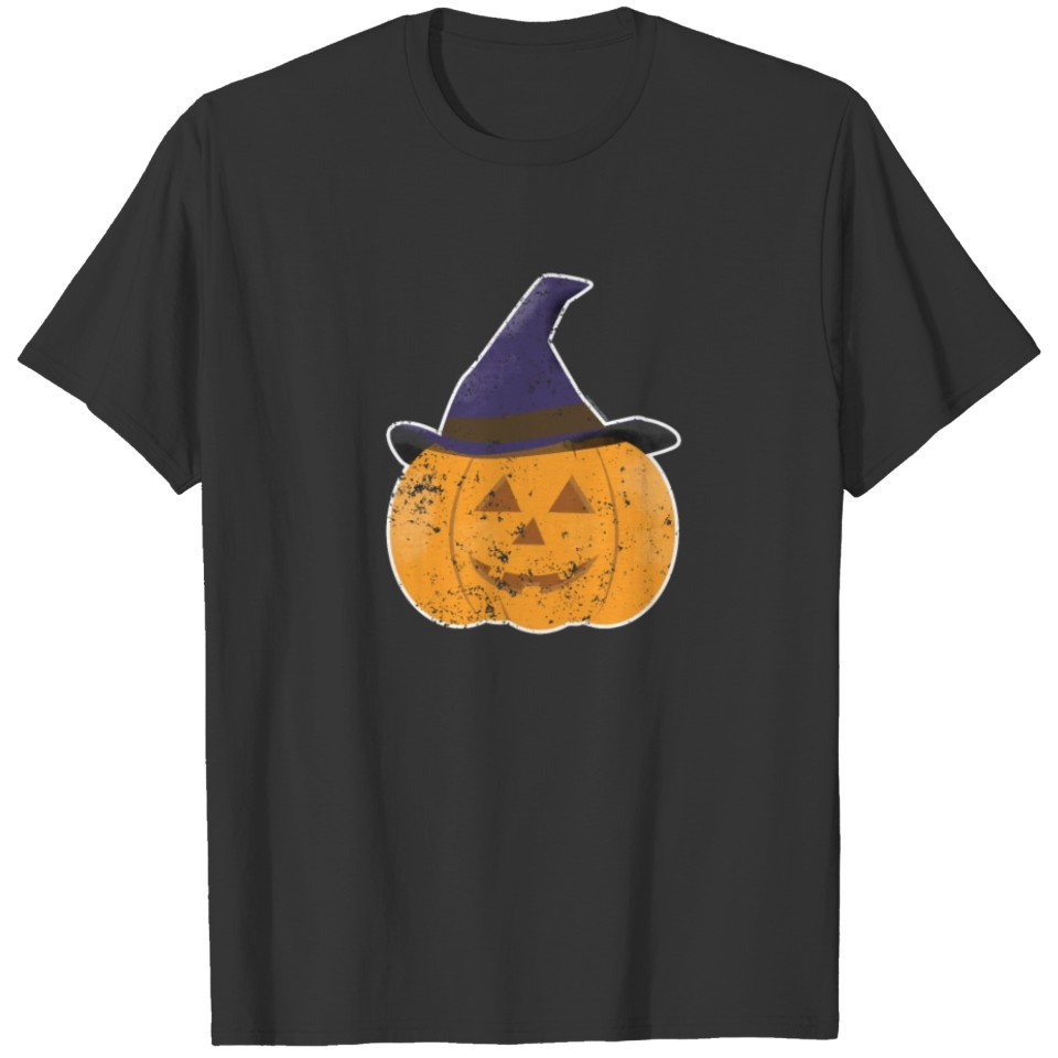 Halloween Wear Pumkin In Witch Halloween Hat Shirt T-shirt