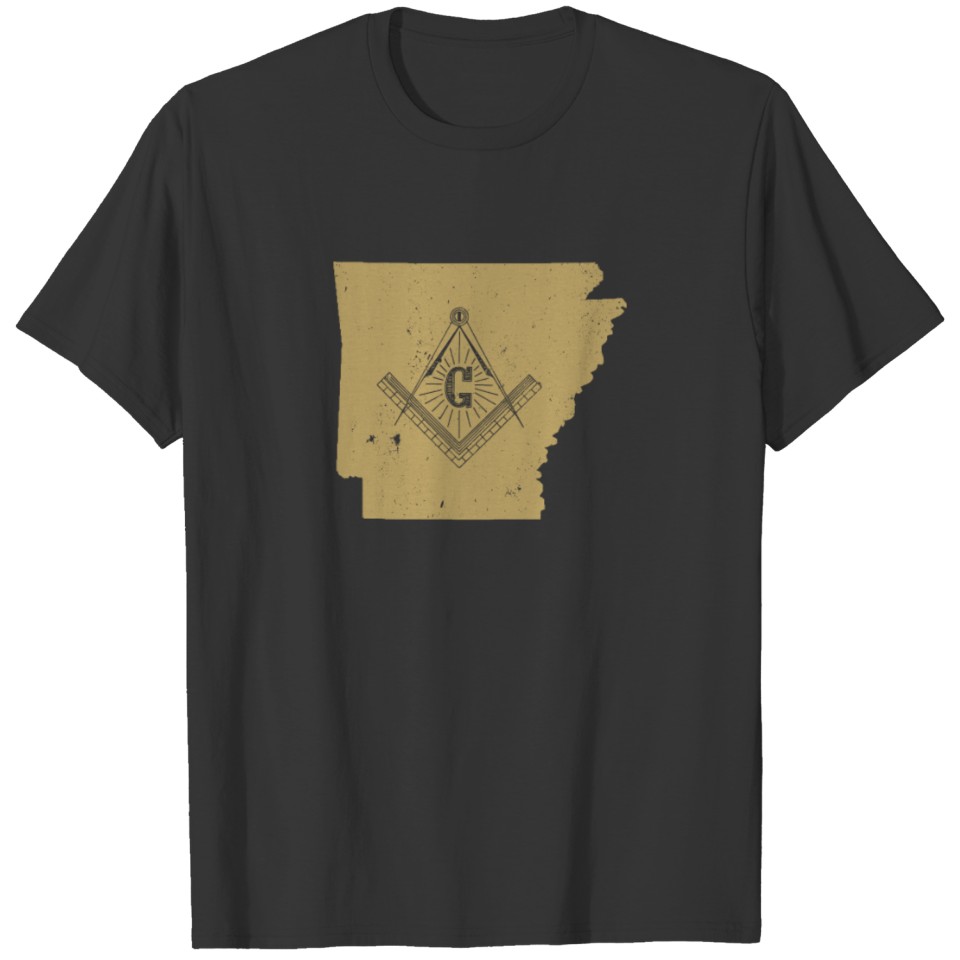 Arkansas Masonic Symbols T Shirt Freemason Shirt T-shirt