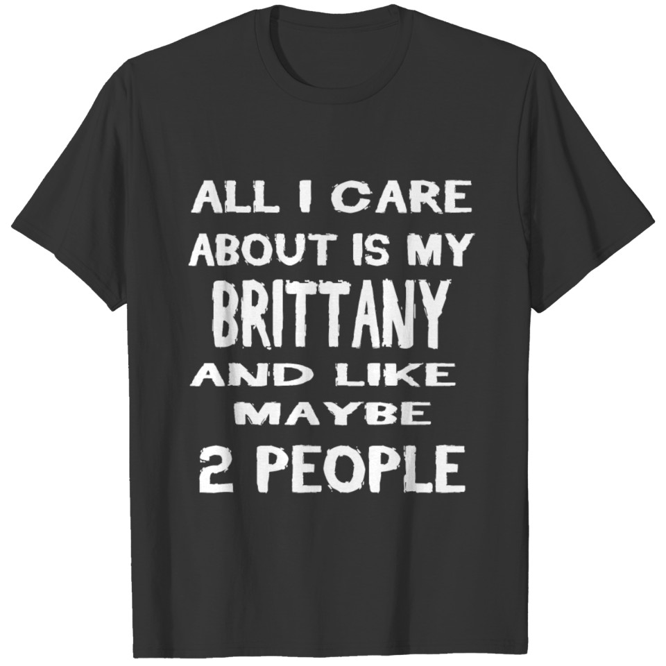 Dog i care about is my BRITTANY T-shirt