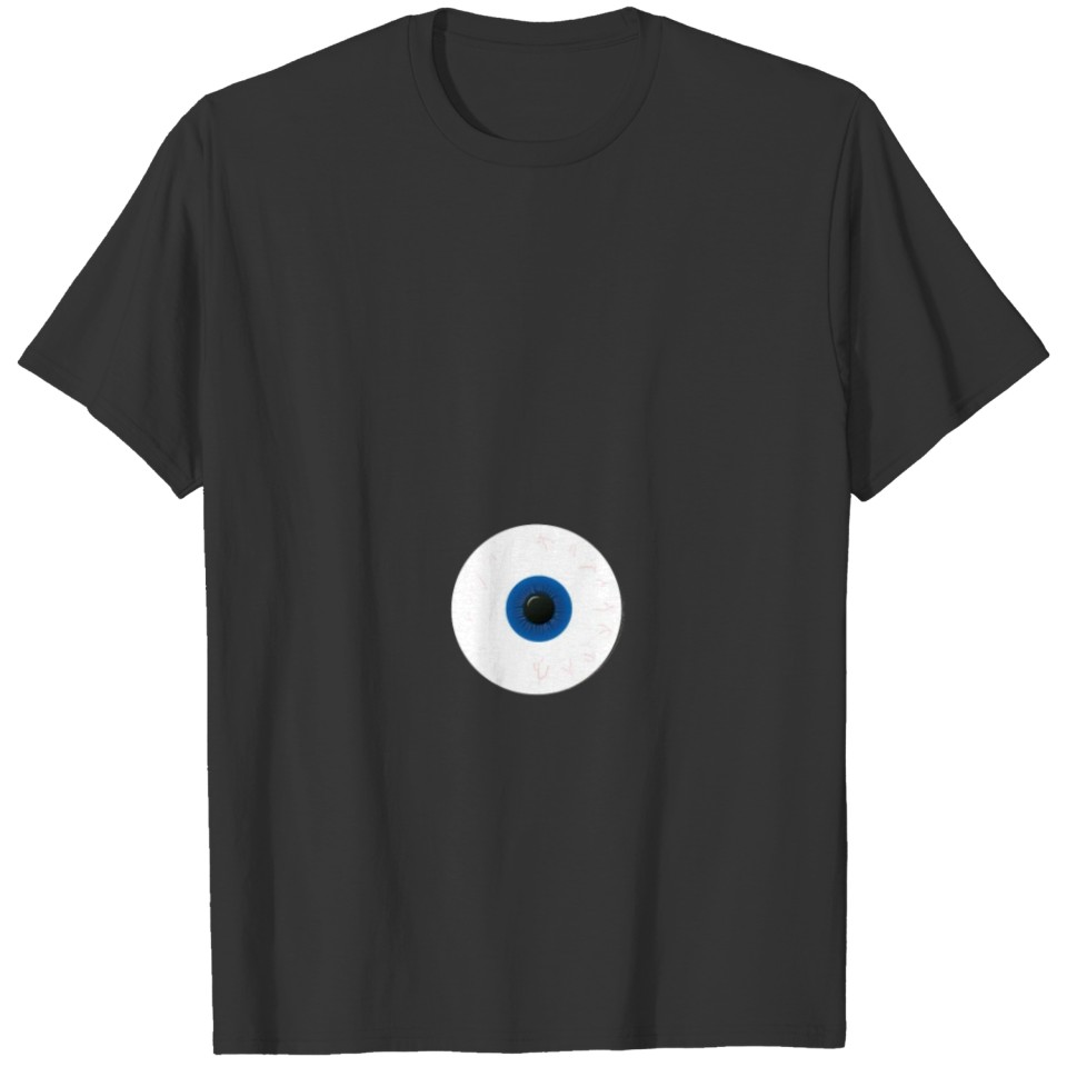 Funny Pregnant Halloween Eye Design T-shirt