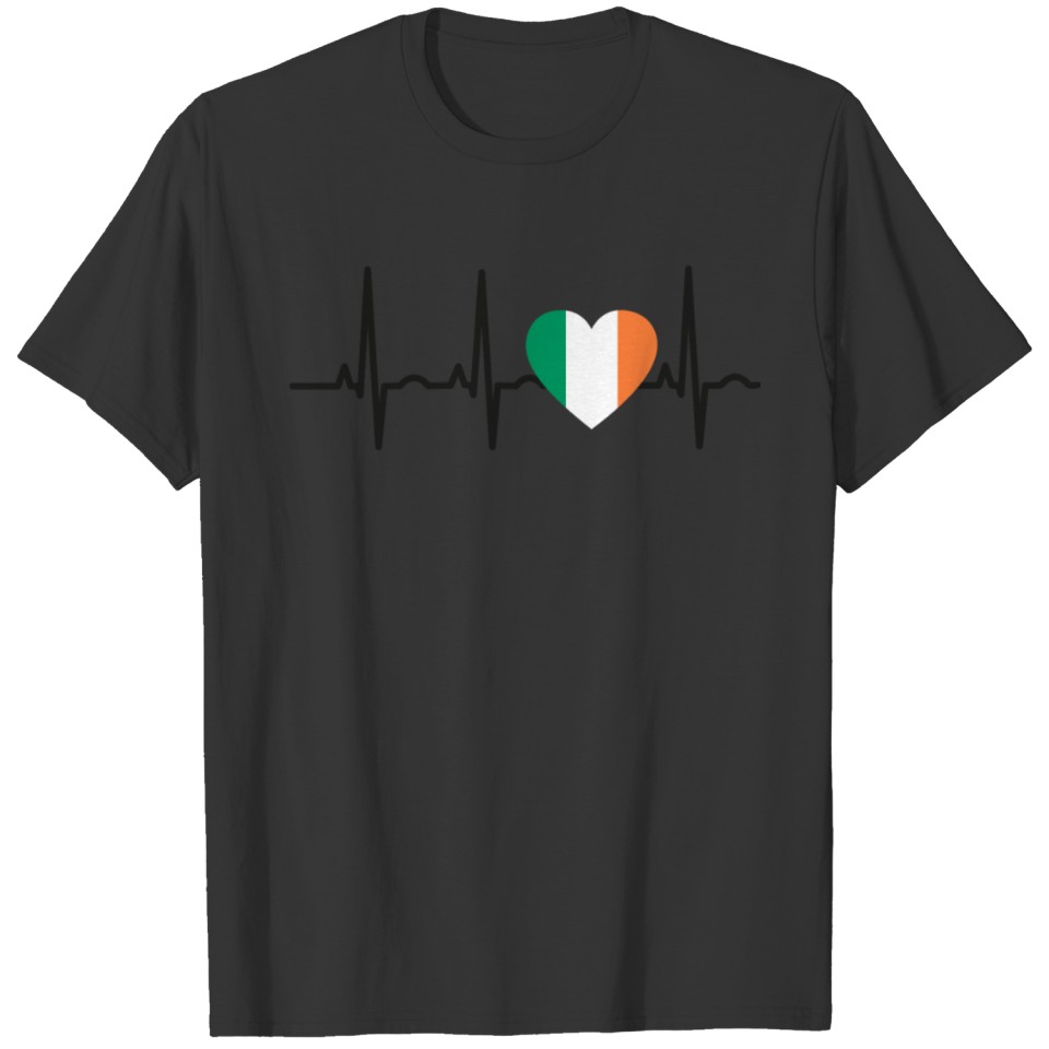 I LOVE ekg heartbeat Irland ireland T-shirt