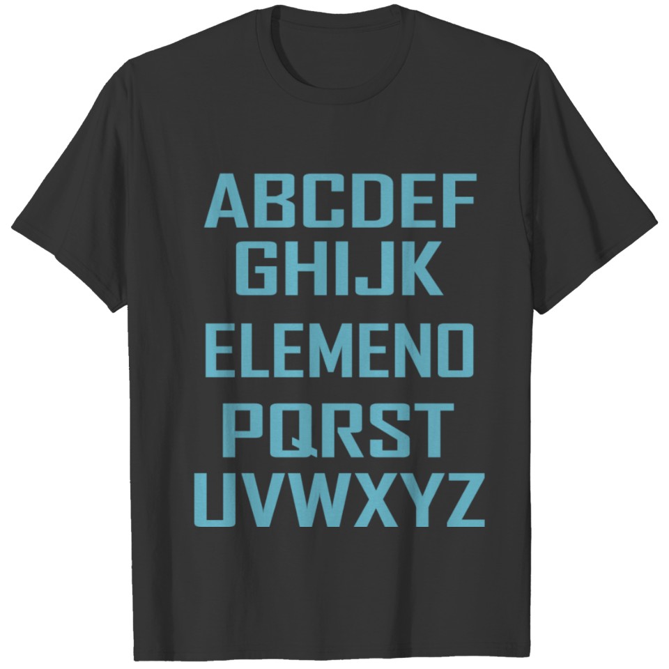 ABC ELEMENO Funny Geek Nerd Book School Teacher Re T-shirt