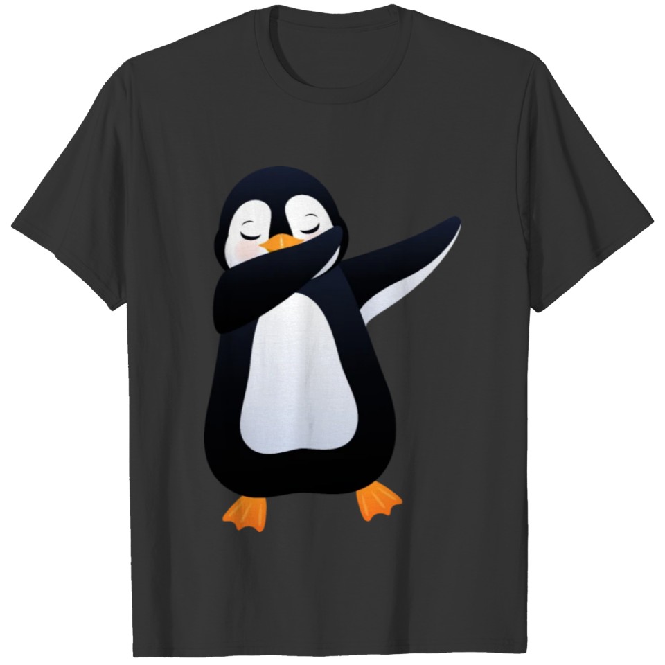 Funny Dabbing Penguin Gift Design T-shirt