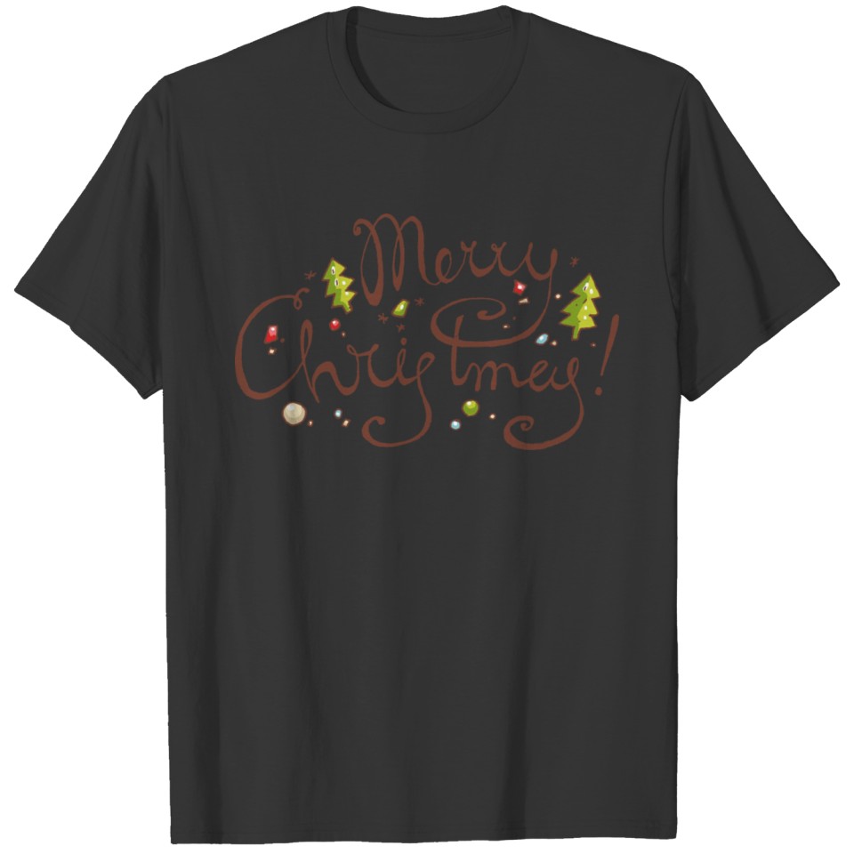 christmas lettering T-shirt