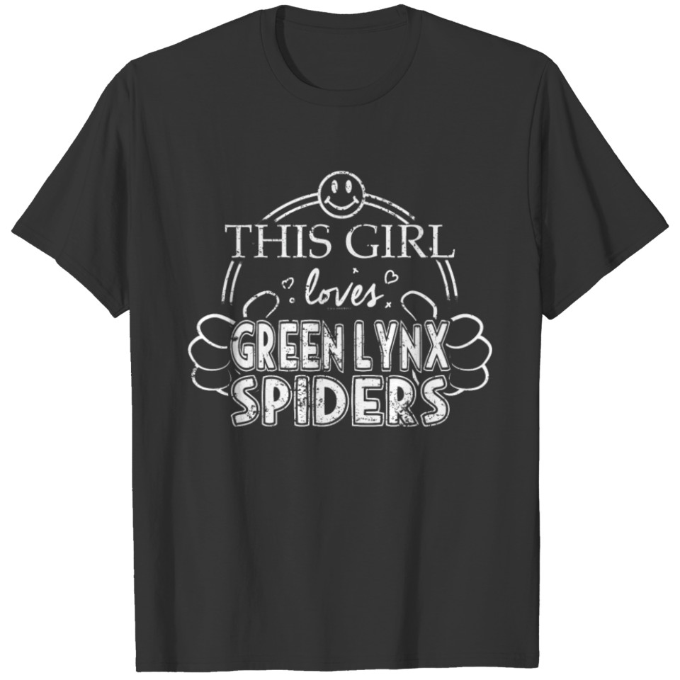 Girl Loves Green Lynx Spiders Pet Spider Araneae T-shirt