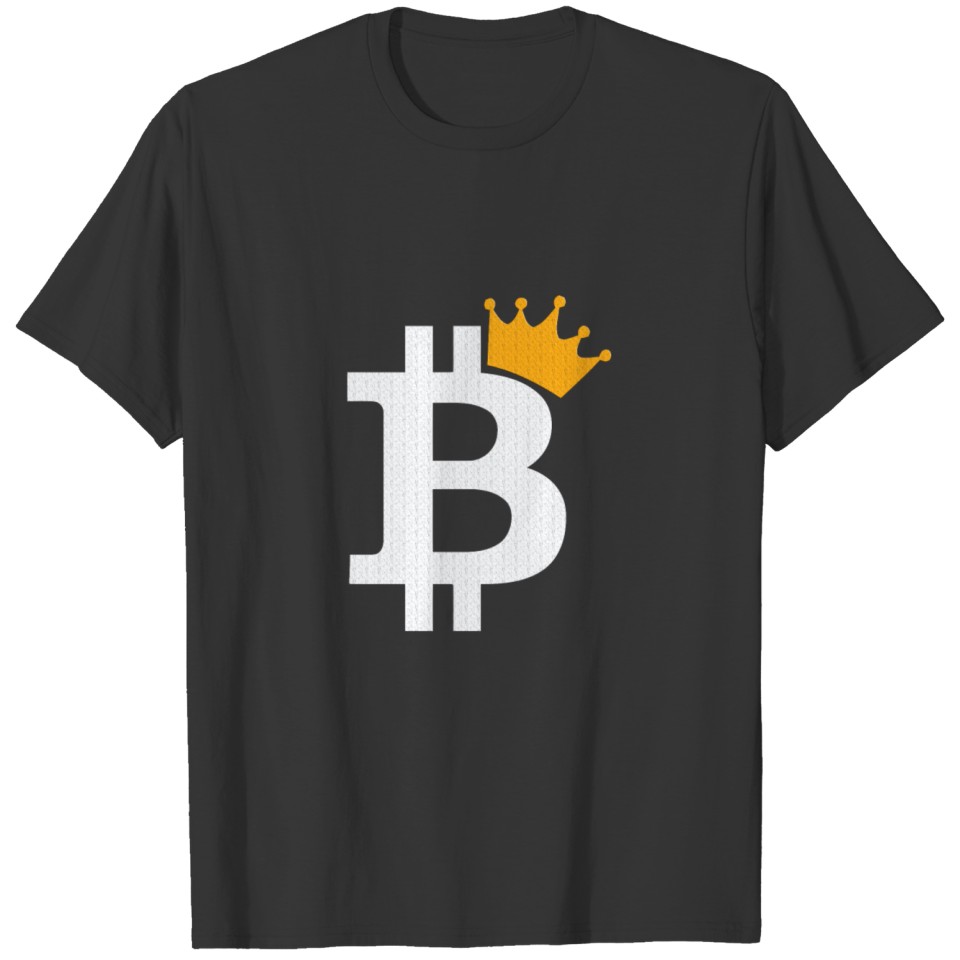 bitcoin king nerd geek men s t shirt vectorized T-shirt