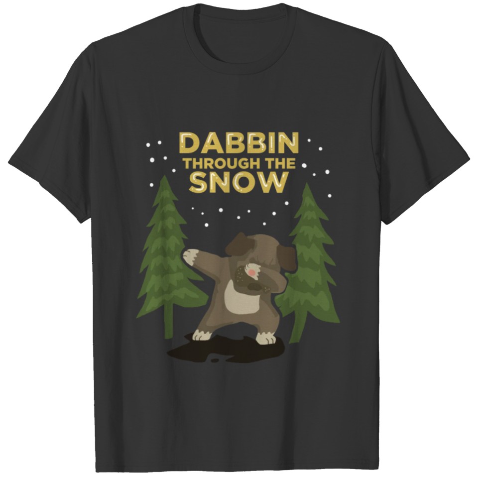 (Gift) Dabbin through the Snow Dog T-shirt