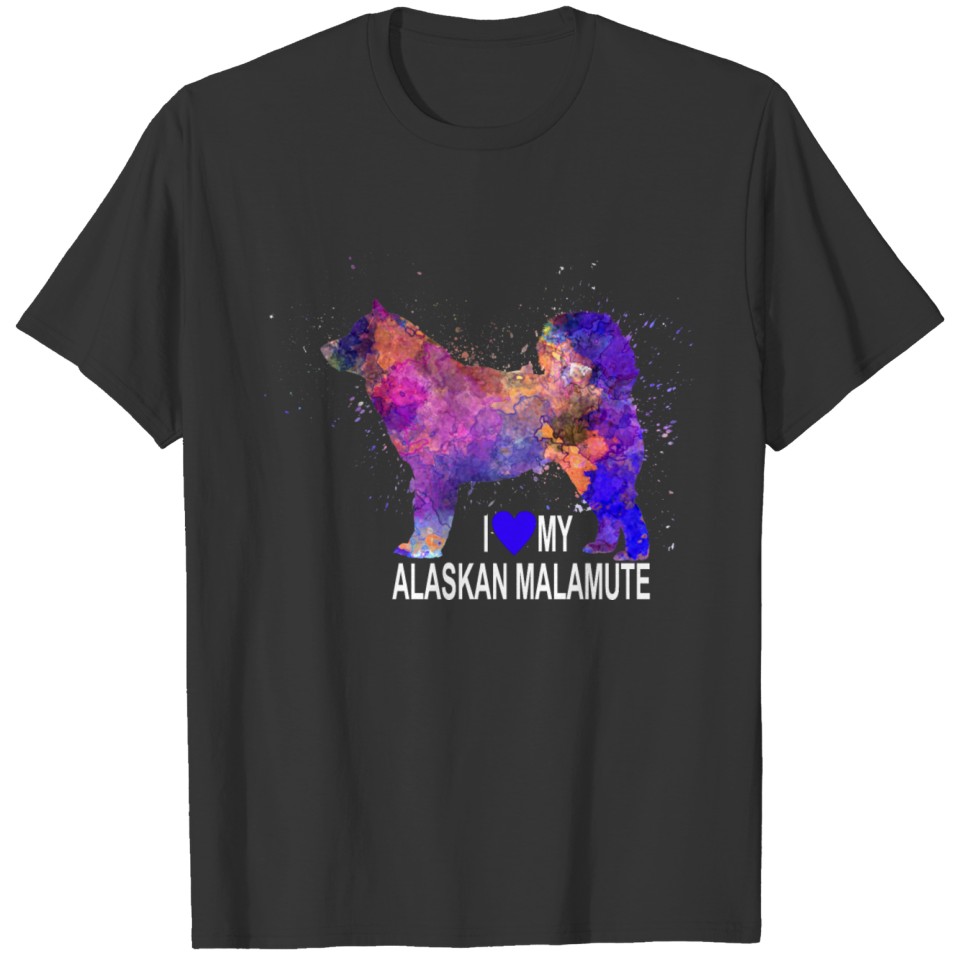 Colorful Malamute T-shirt