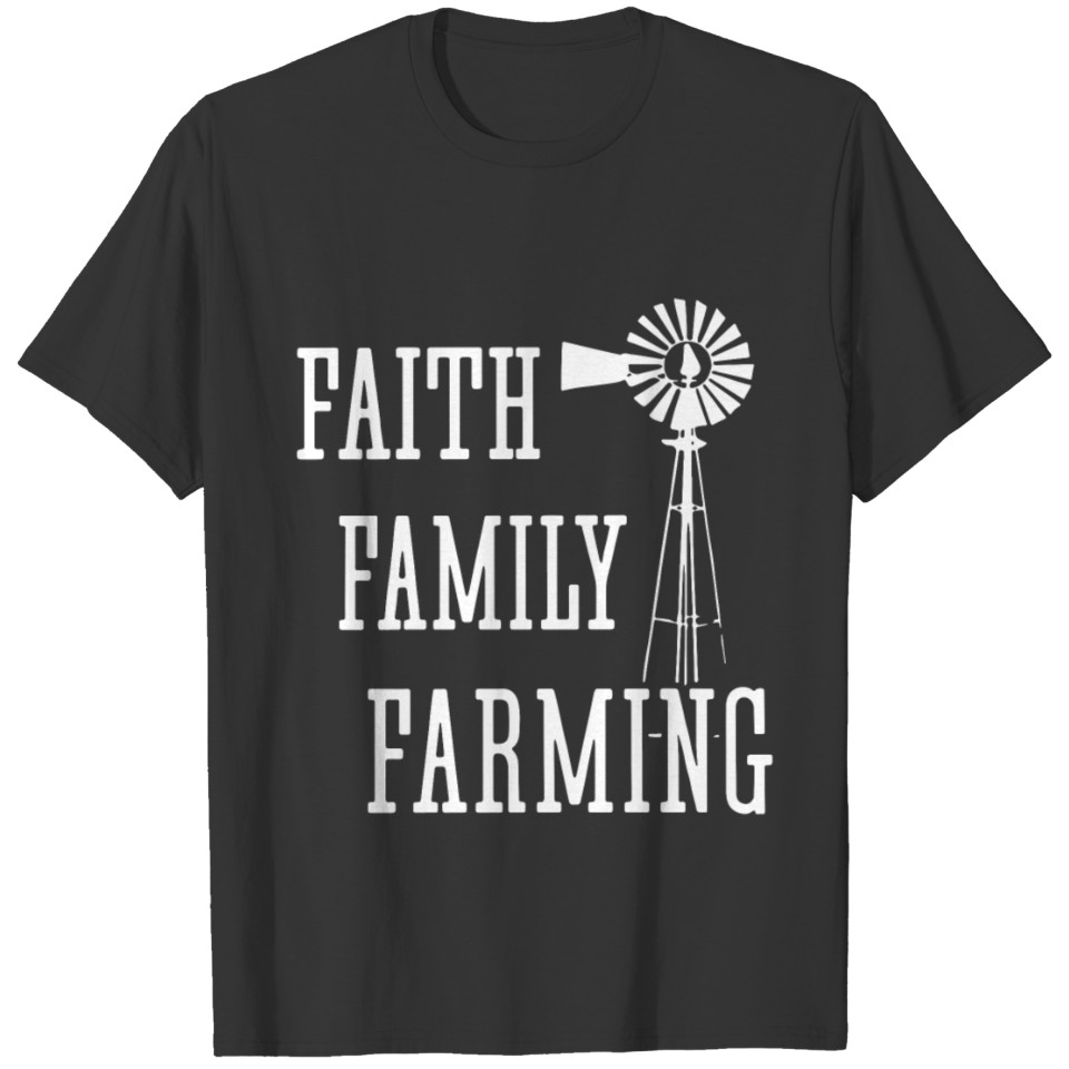 Farmer Faith Family Faming T-shirt