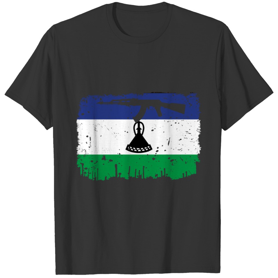 homeland fight ak 47 heimat roots Lesotho png T-shirt