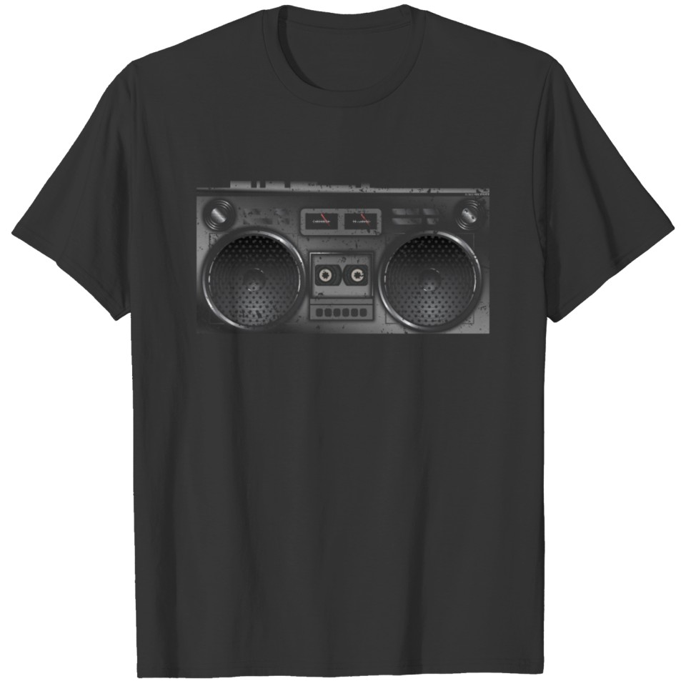 Recording Engineer 70s Boombox Vintage Retro Style Metalic T Shirts