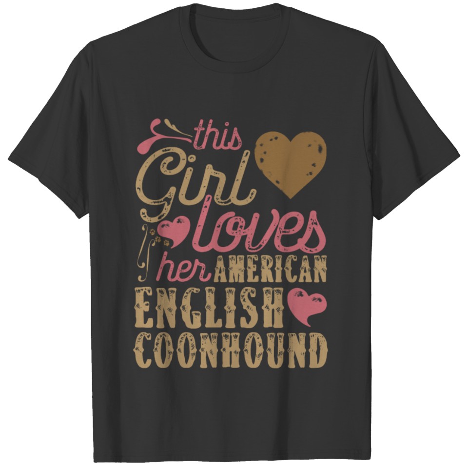 American English Coonhound Dog T Shirts Gift Dogs