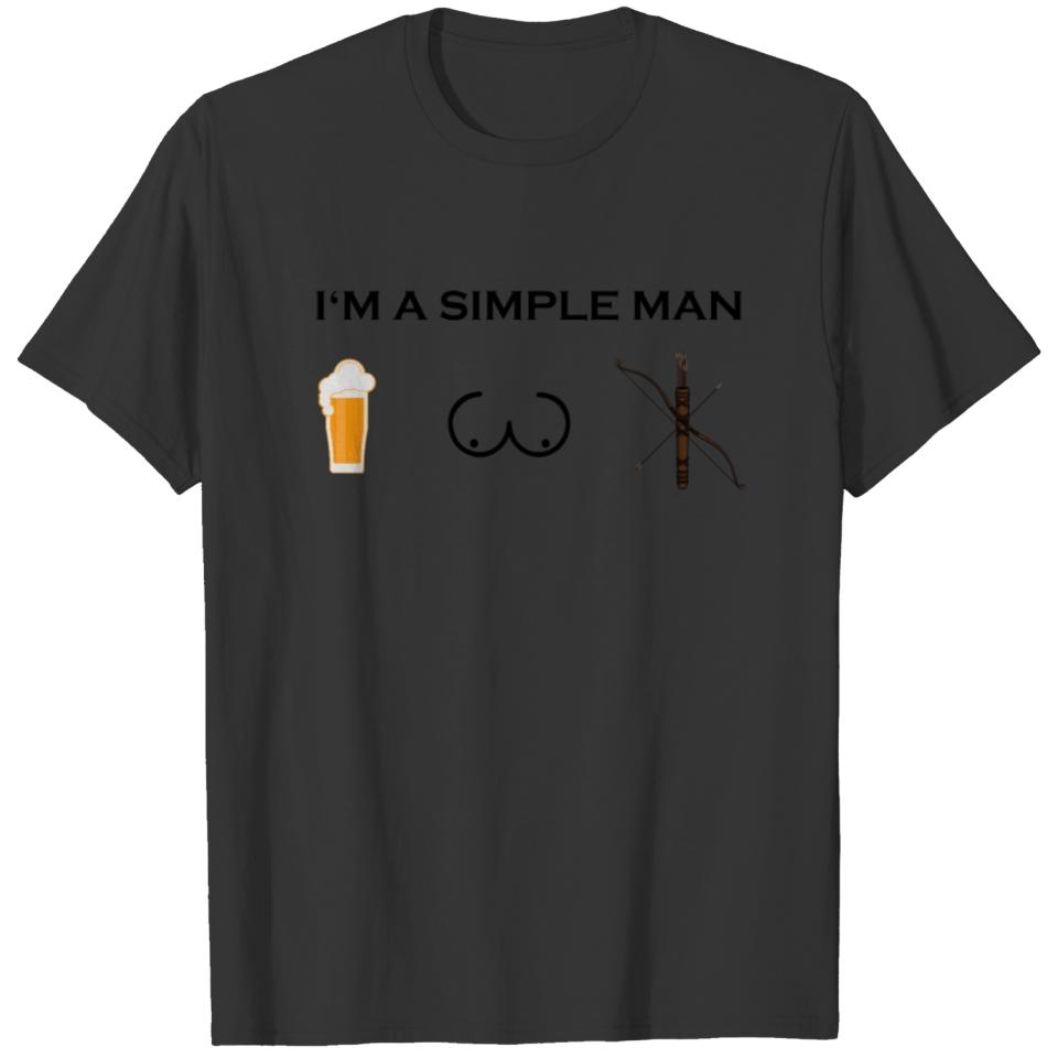 simple man boobs bier beer titten bogenschiessen b T-shirt