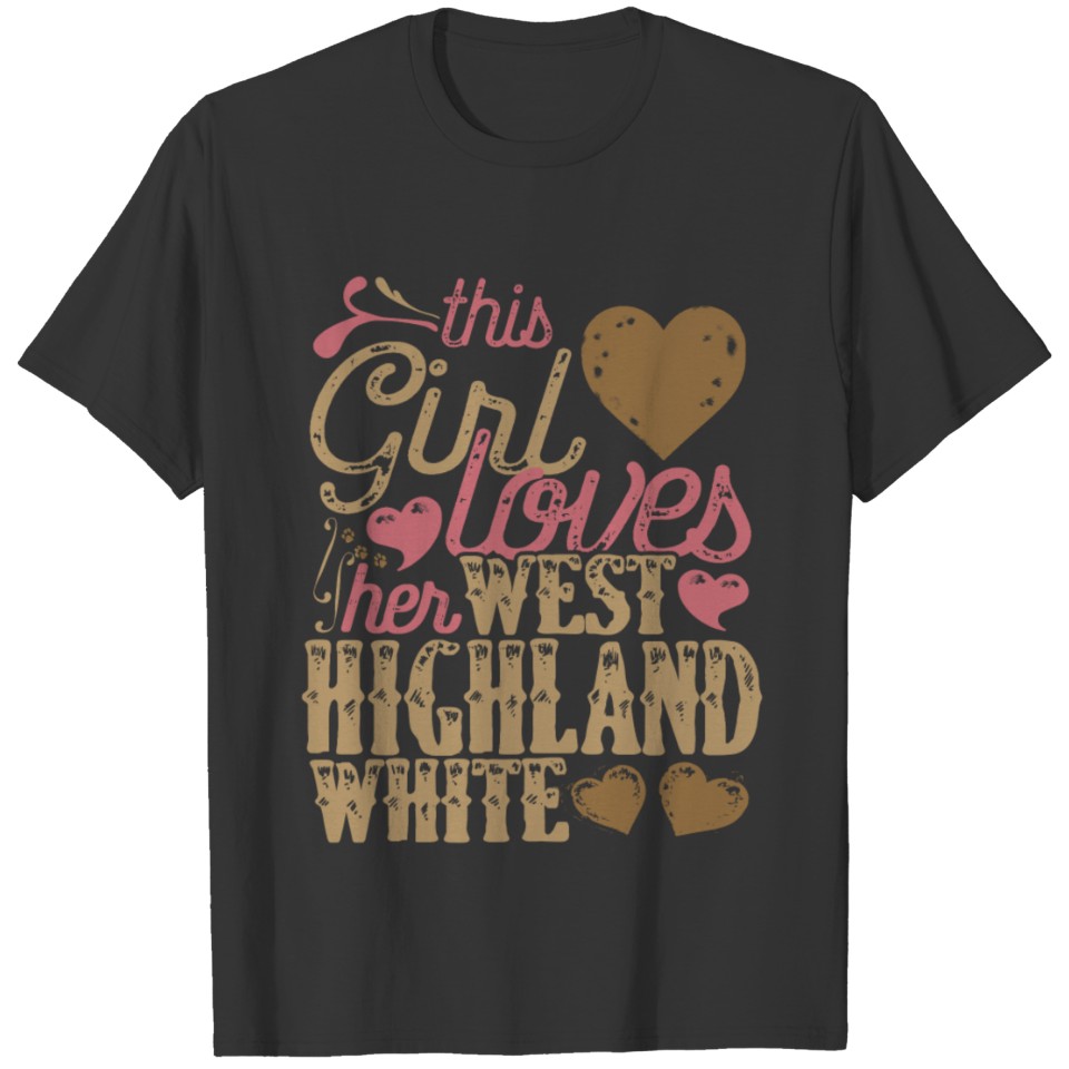 West Highland White Terrier Dog T Shirts Gift Dogs
