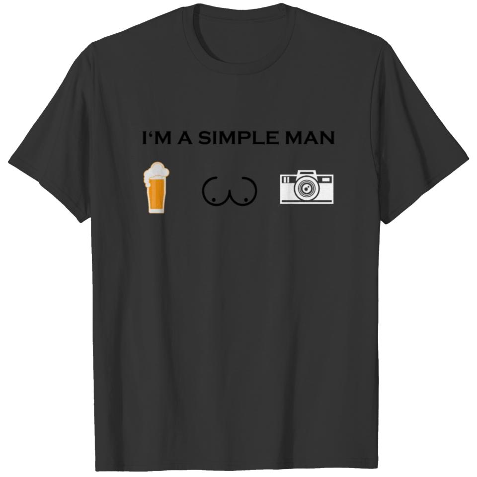 simple man boobs bier beer titten fotograf photogr T-shirt