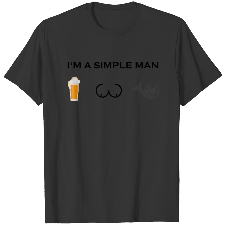 simple man boobs bier beer titten horn waldhorn pn T-shirt
