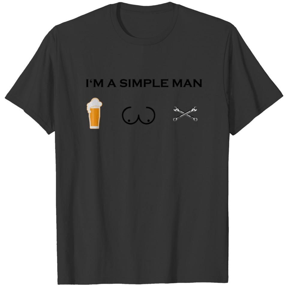 simple man boobs bier beer titten mechatroniker sc T-shirt