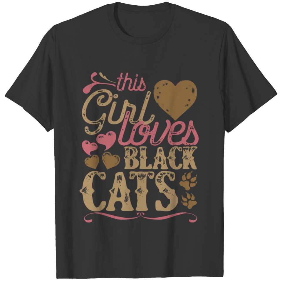 Black Cats Cat Shirt Gift Cats T-shirt