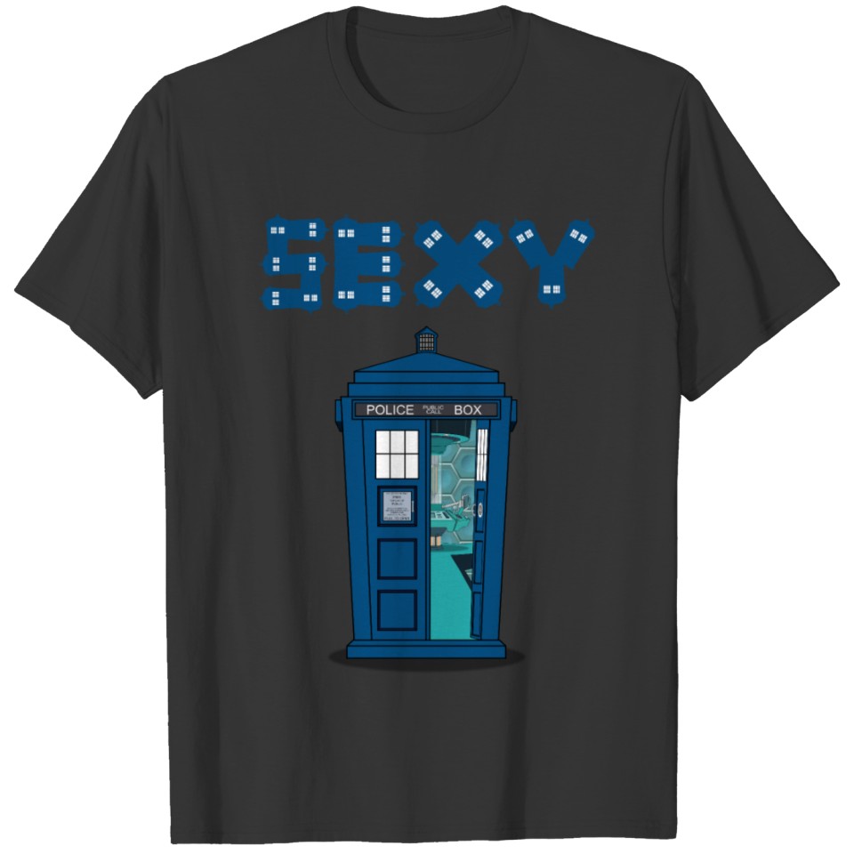 SEXY Blue Police Box Doctor Tardis T Shirts
