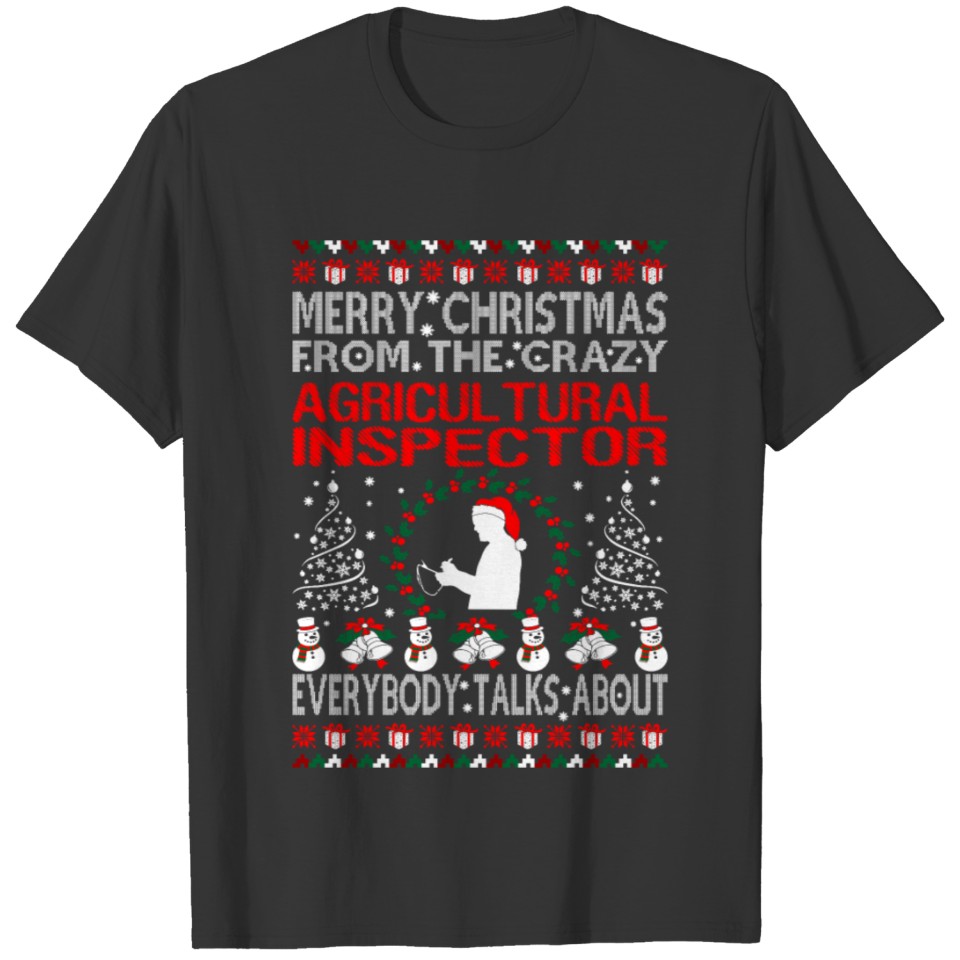 Merry Christmas Agricultural Inspector Ugly Tshirt T-shirt
