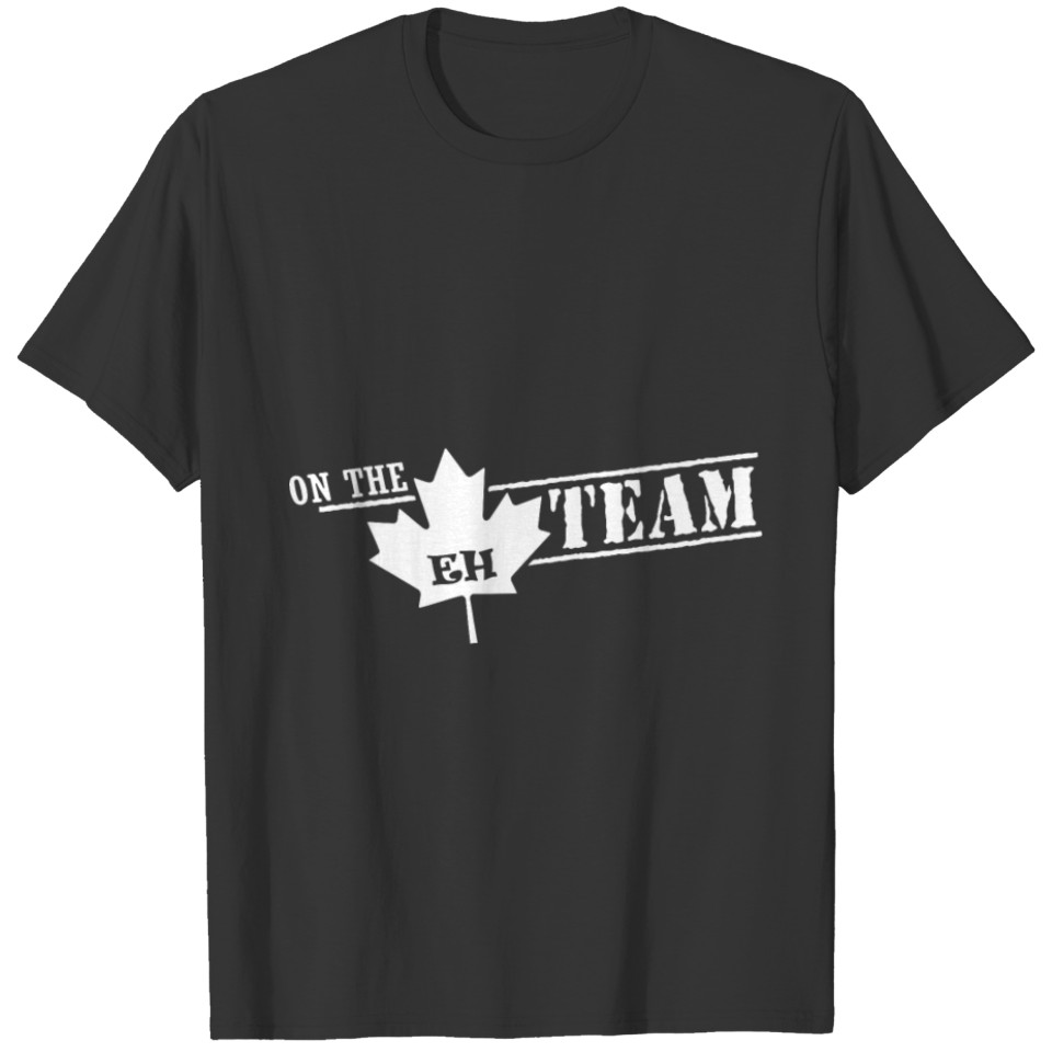 On the eh team T-shirt