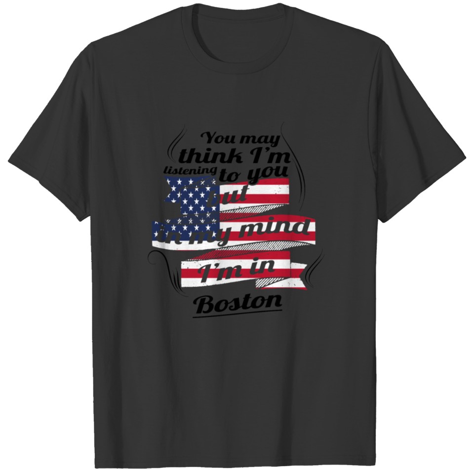 THERAPIE URLAUB AMERICA USA TRAVEL Boston T-shirt