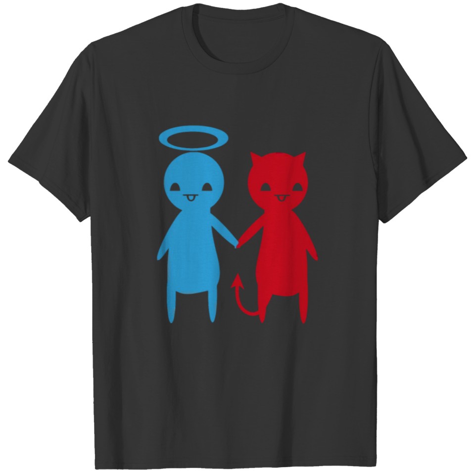 Angel And Devil funny T Shirts