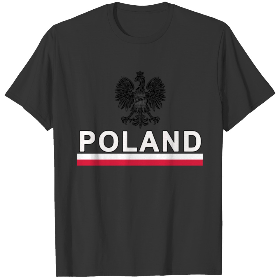 Poland Fan Jersey Flag and Eagle T-shirt