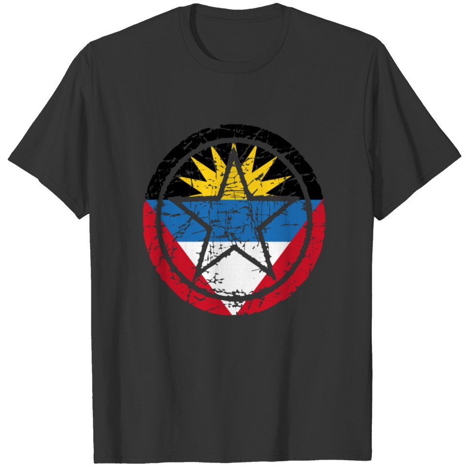 wurzeln stern heart love heimat Antigua Barbuda pn T-shirt