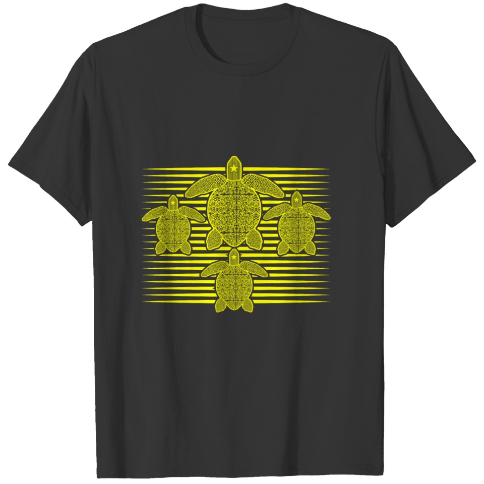 GIFT - TURTLE YELLOW T Shirts