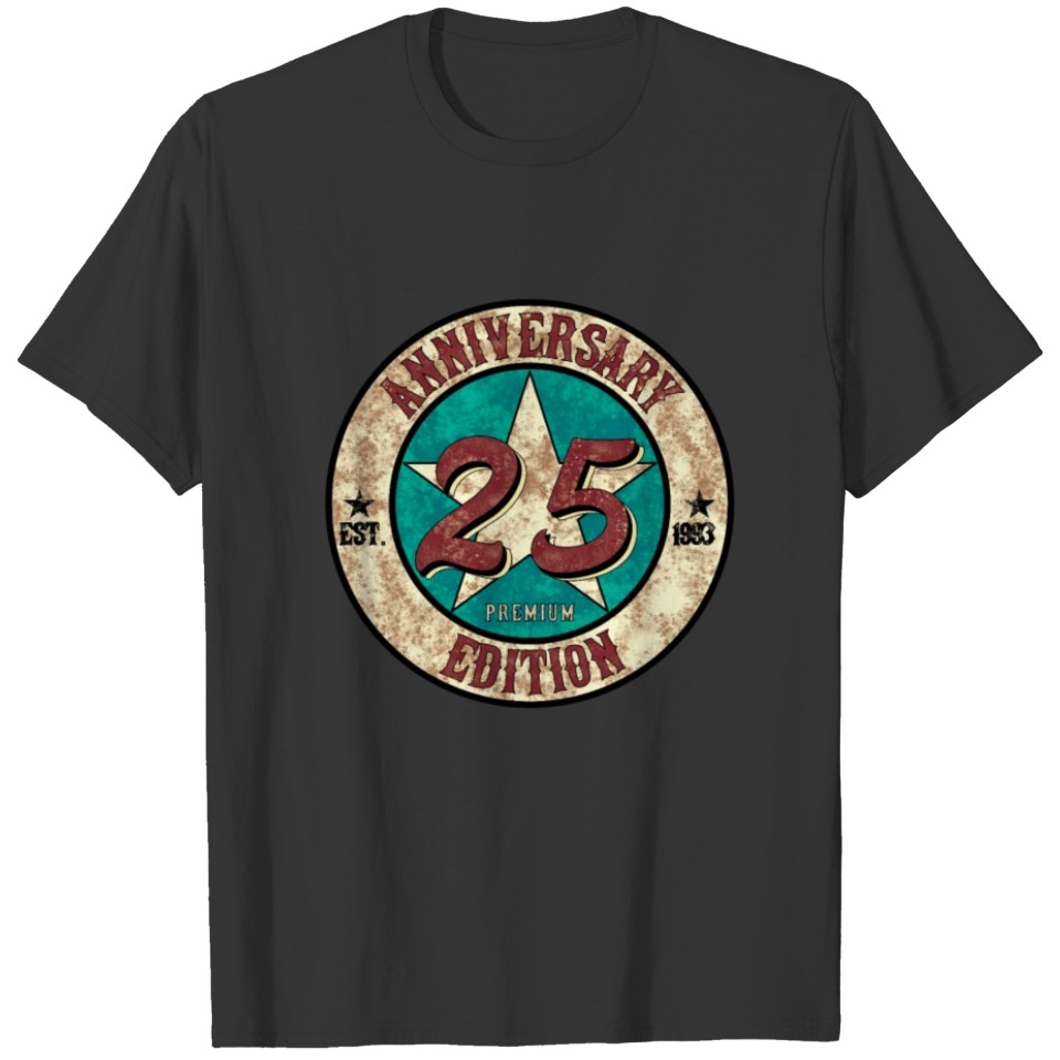 25th Birthday Anniversary gift present Vintage T-shirt