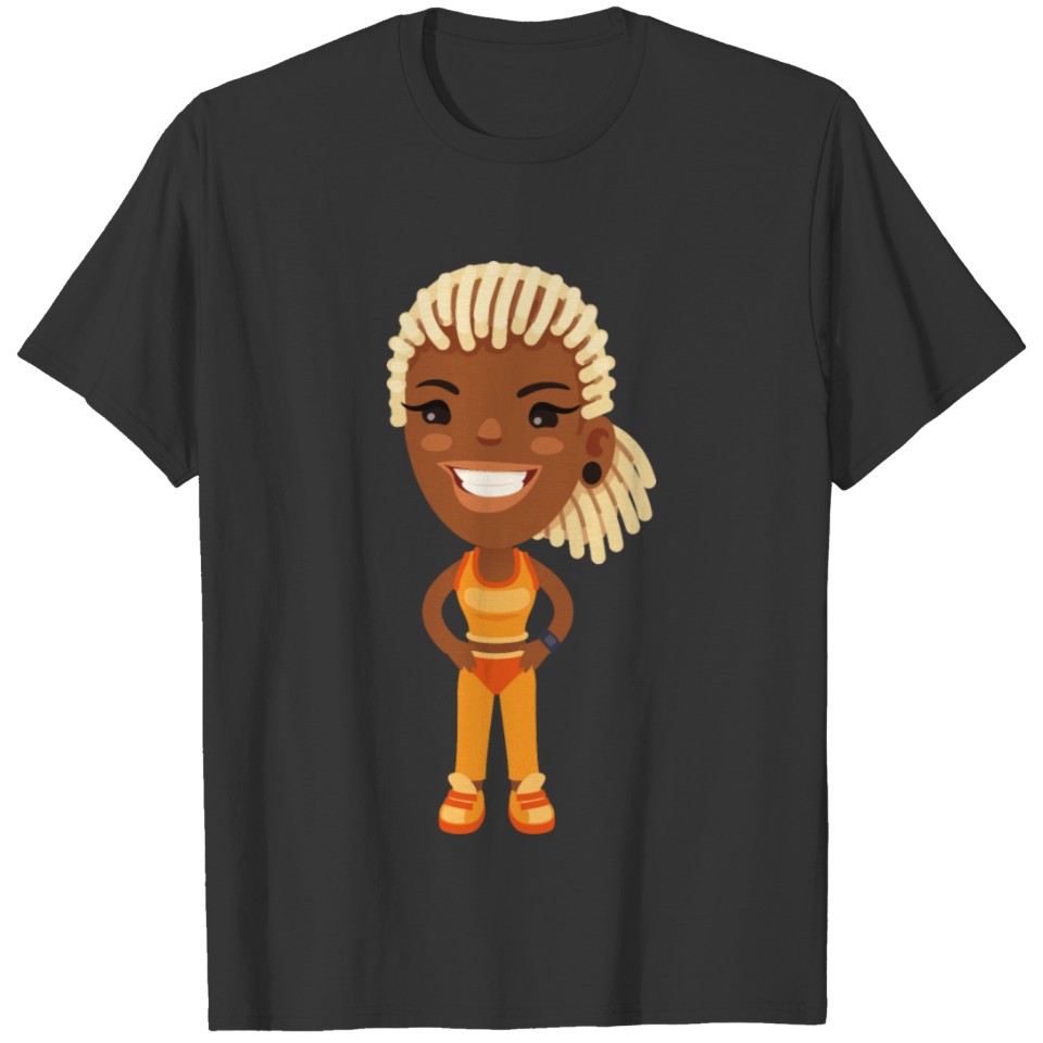 cartoon woman T-shirt