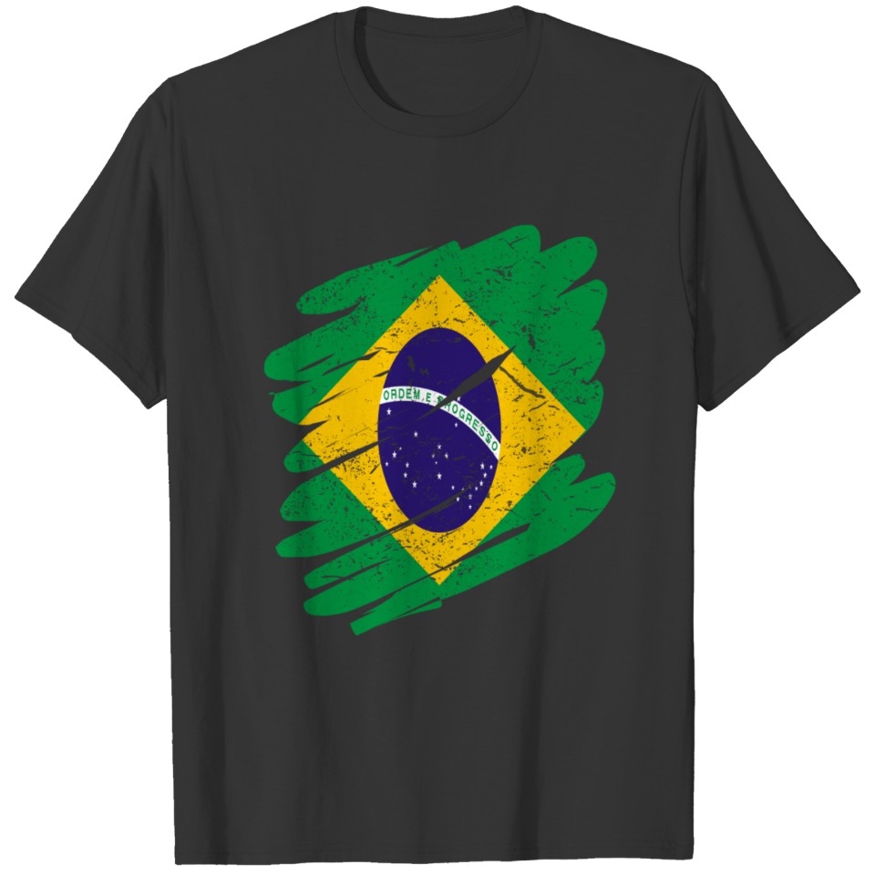 Pinsel Land Heimat Brasilien T-shirt