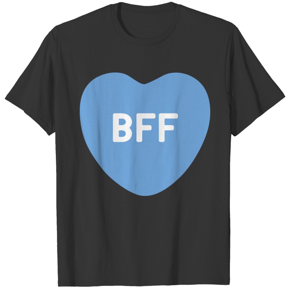 BFF Blue Candy Heart - Best Friends Forever T Shirts