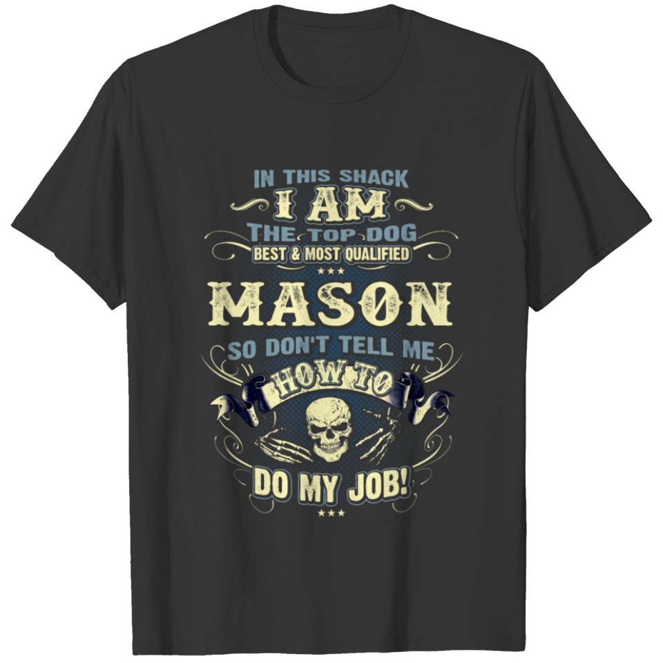 Mason Shirts for Men, Job Shirt with Skull T-shirt