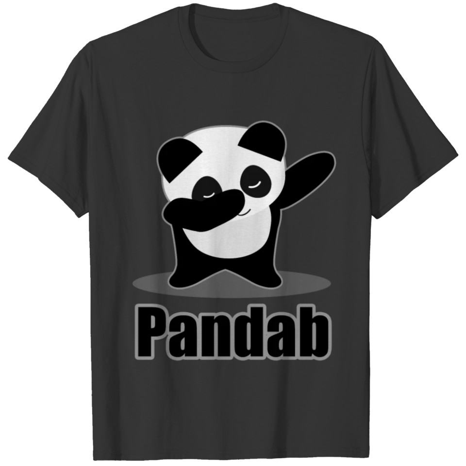 pandab dancing gift animal black white cool big T Shirts
