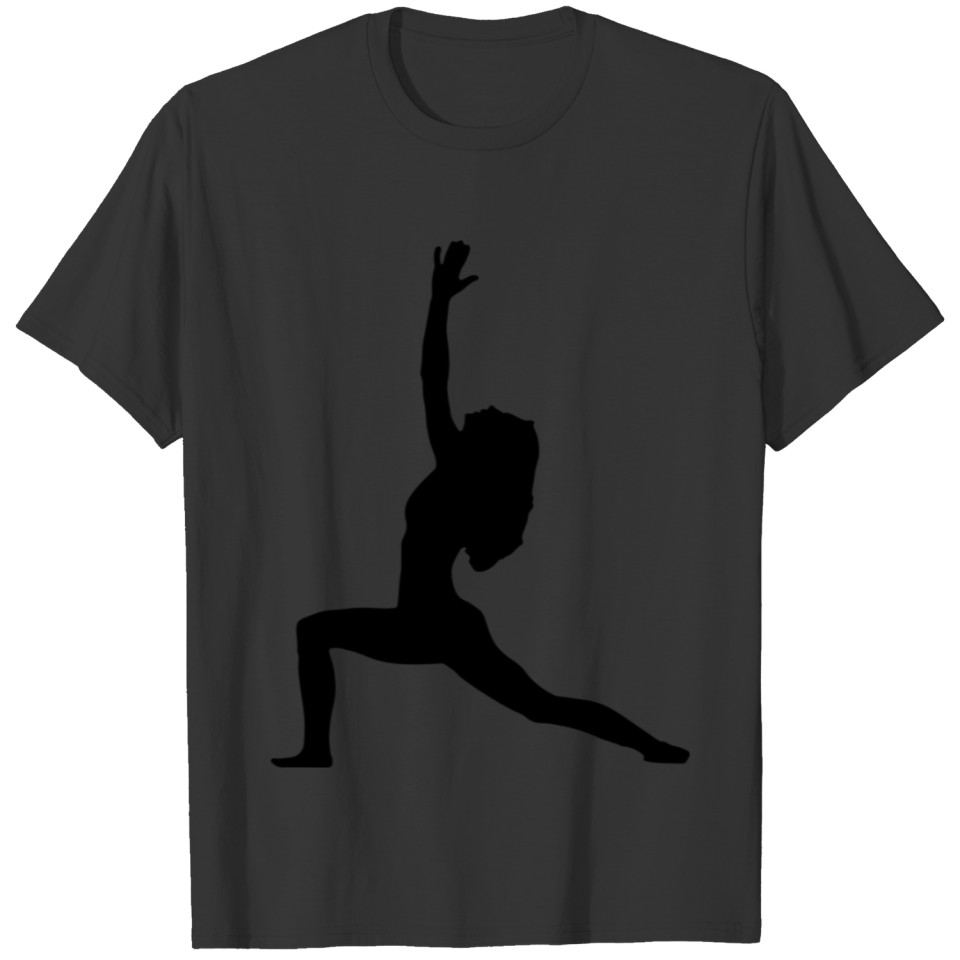 Yoga Exercise in Black T Shirts