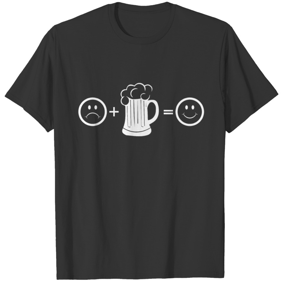 Craft Beer Equals Happy Drinking Beer T-shirt