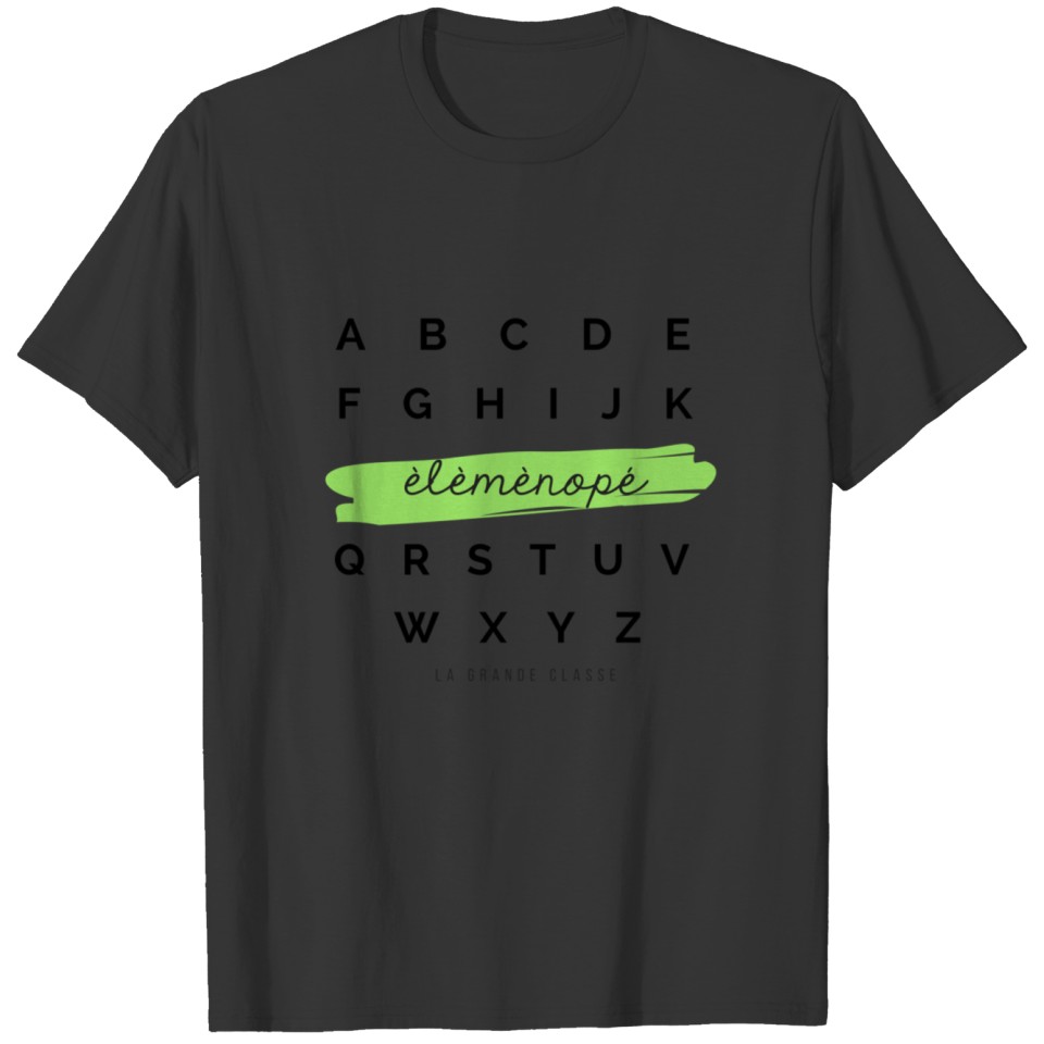 Green alphabet T-shirt