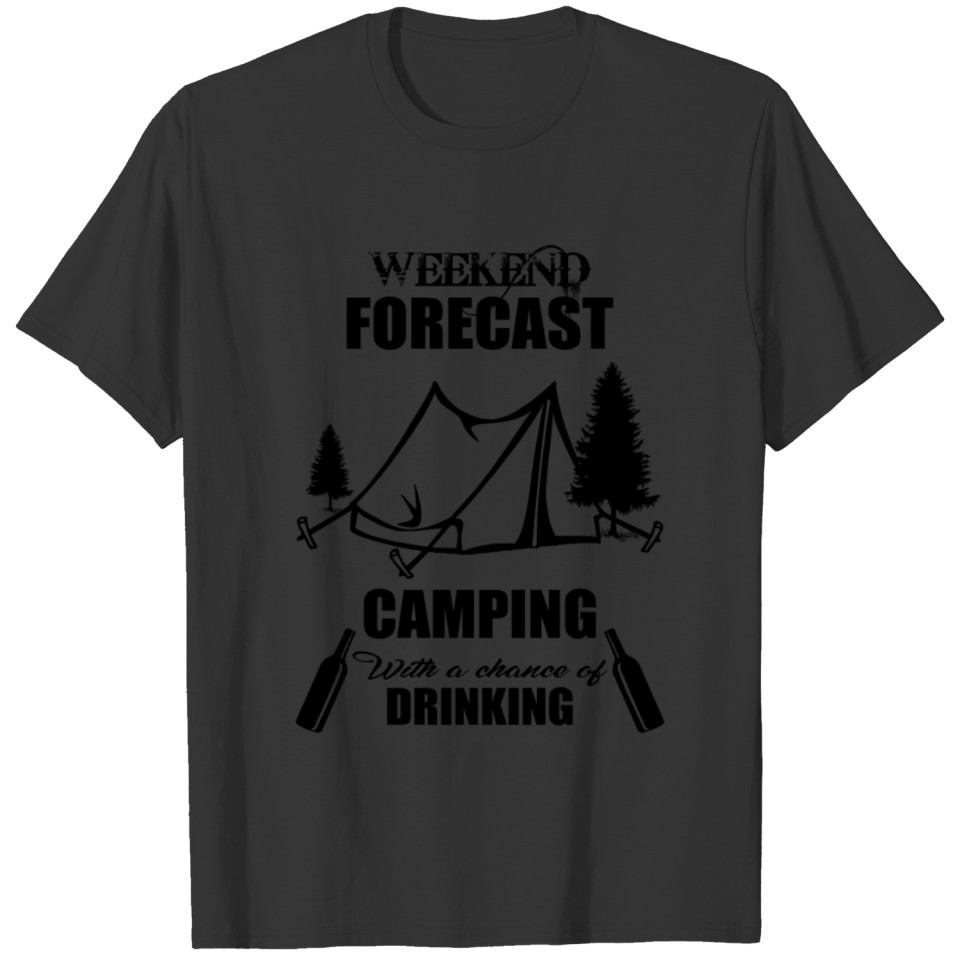 Weekend Forecast Camping Mug T-shirt