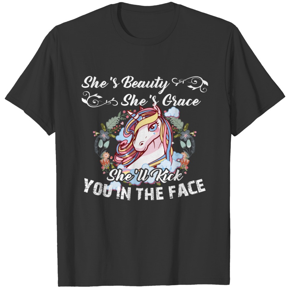 Shop Beauty and Grace Unicorn T Shirts Girls Design