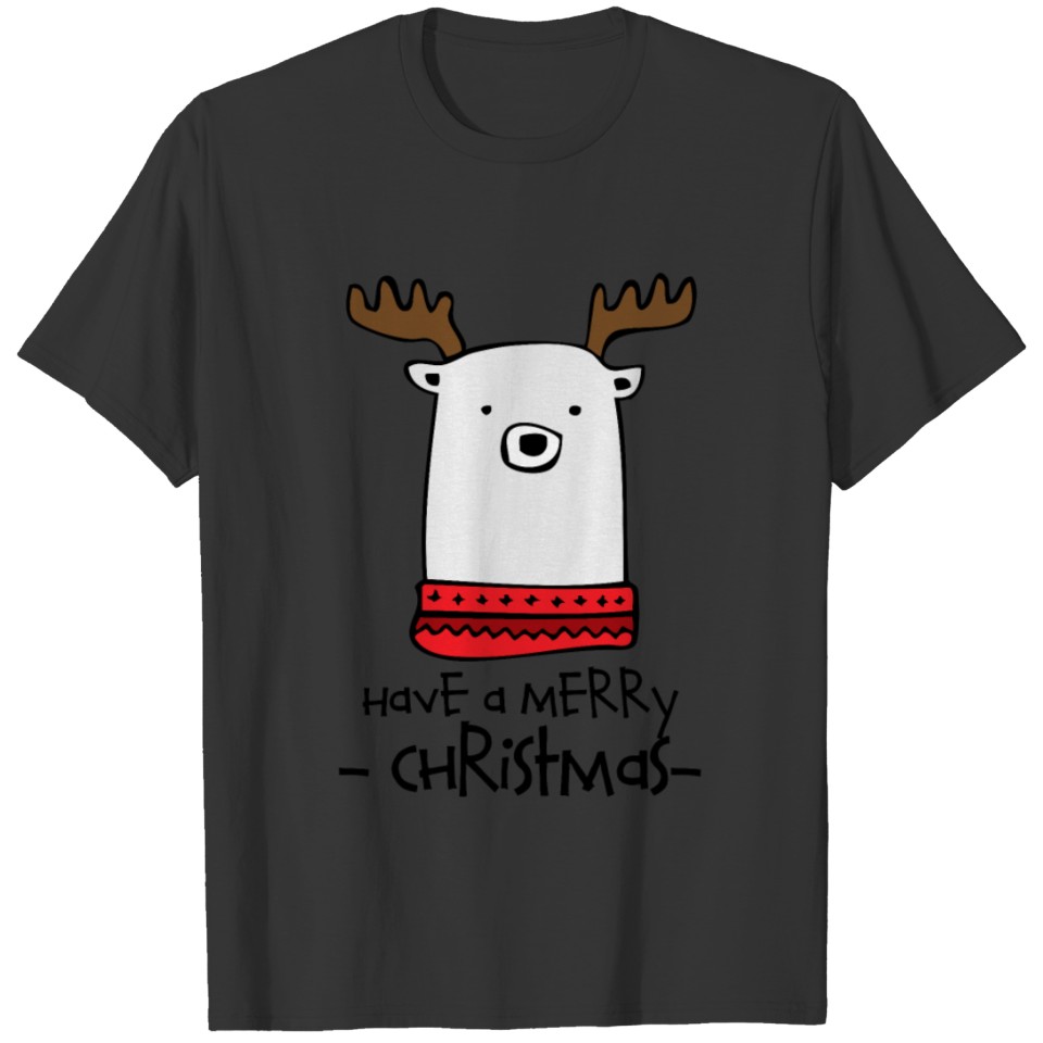 BEST VE320 Have A Merry Christmas Deer And Bear T-shirt