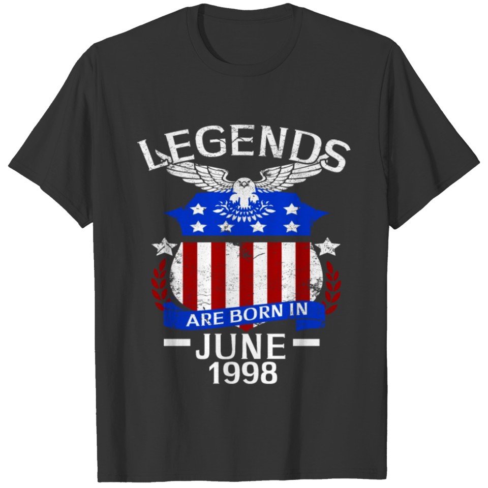 Legends Are Born In June 1998 T-shirt