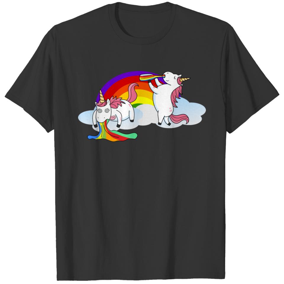 Puking Drunken Unicorn T-shirt