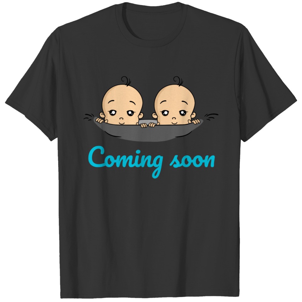 Coming Soon Baby Twins Boys Pregnancy Pregnant T-shirt