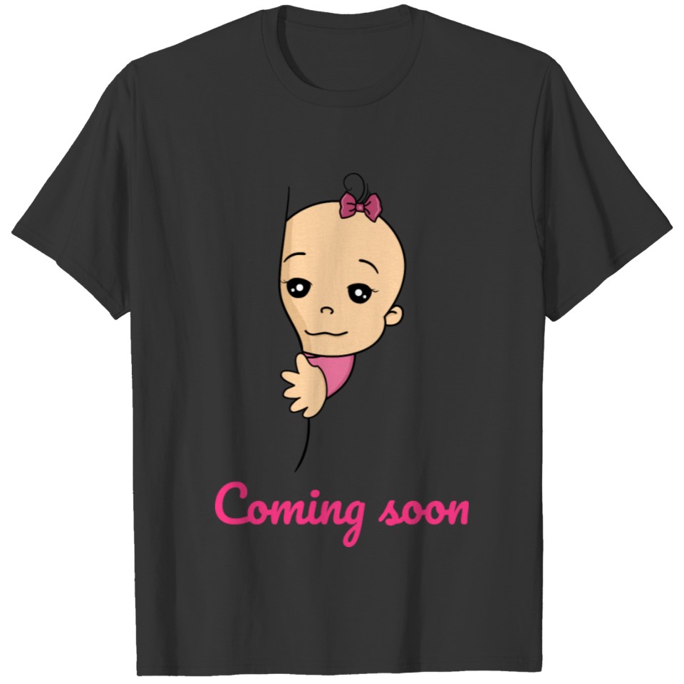 Coming Soon Baby Girl Pregnancy Pregnant Birth T-shirt