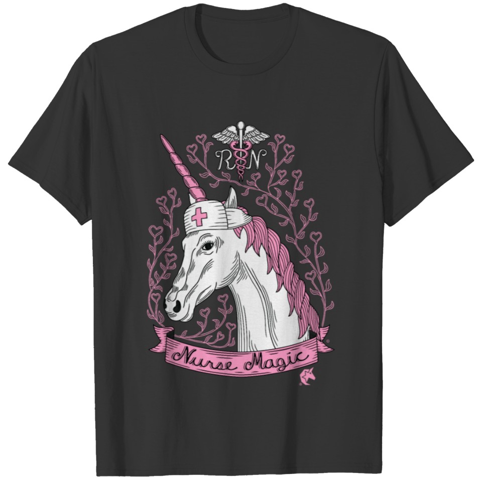 Nurse Magic Unicorn Three Tone T-shirt