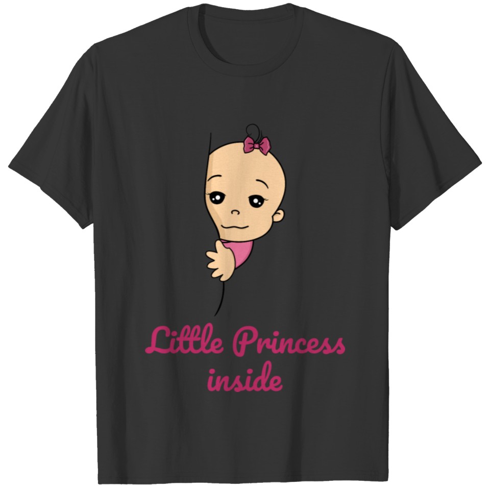 Little Princess inside Baby Pregnancy Birth T-shirt